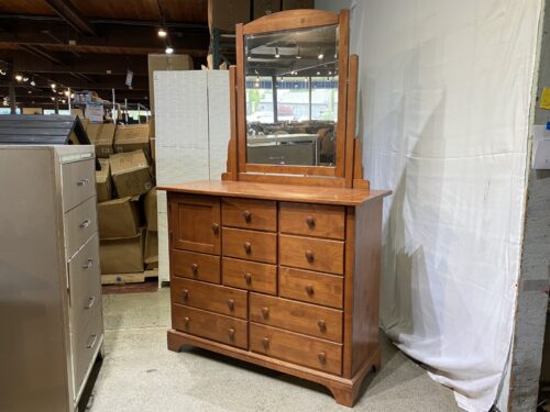 Warm Cherry Chest of Drawers w/ Mirror