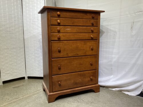 Warm Cherry 5-Drawer Tallboy Dresser