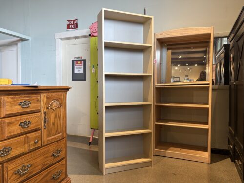 Slim & Tall Adjustable Shelf Blonde Bookcase