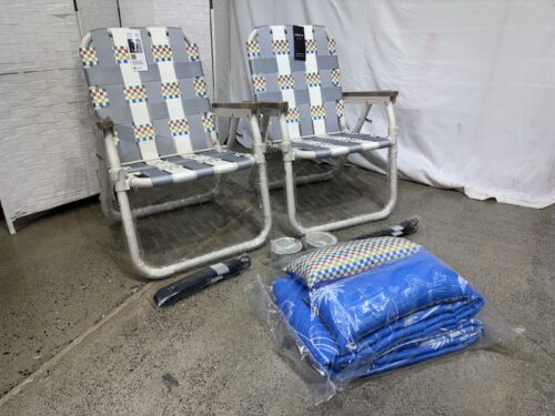 NEW! PARK IT VW Volkswagen Themed Outdoor Folding Chair with Accessories (Set of 2)