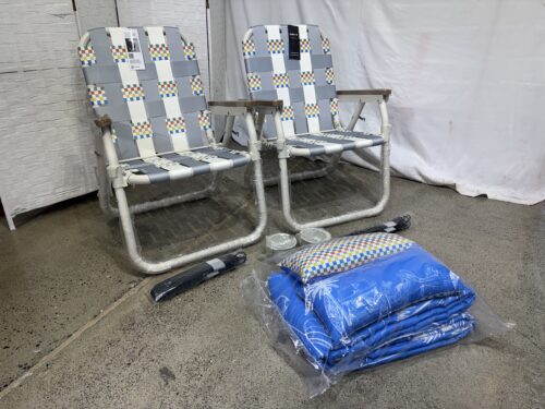 NEW! PARK IT VW Volkswagen Themed Outdoor Folding Chair with Accessories (Set of 2)