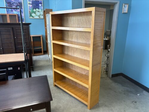 Natural Oak Finish 5 Tier Bookcase