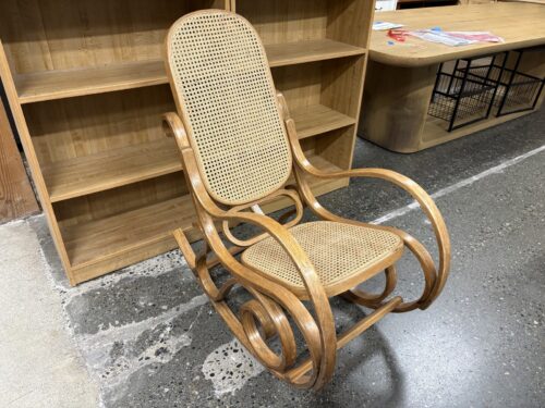 Vintage Thonet Style Bentwood Cane Rocking Chair