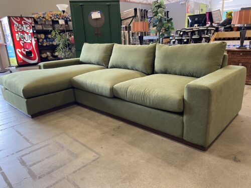 NEW! JOYBIRD Holt L-Shaped Modular Sectional in Faithful Olive Green Upholstery