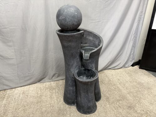 Modern Sphere Cascading LED Outdoor Water Fountain