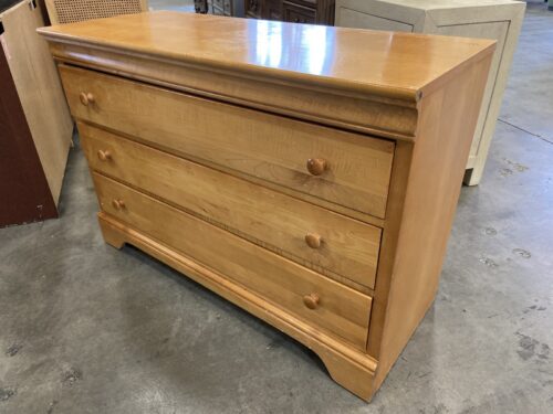 STANLEY Warm Finished Wooden 3 Drawer Dresser with Round Knobs