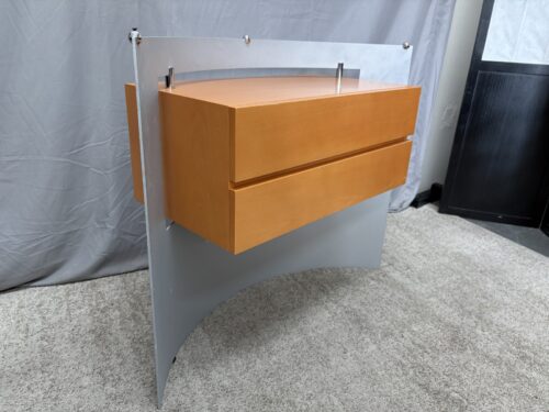 Post Modern Floating Chrome 2-Drawer Dresser