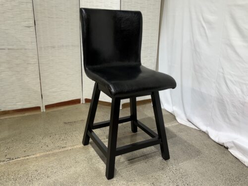FURNITURE OF AMERICA Ellaville Black Swiveling Counter Stool
