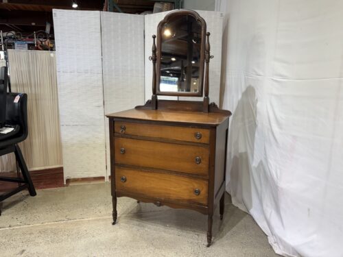 Vintage 2-Drawer Vanity Dresser w/ Round Hardware