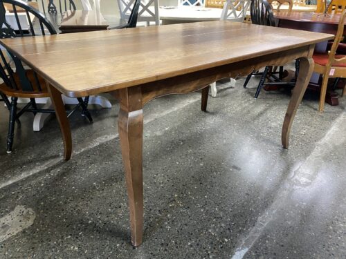 French Provincial Solid Wood Cabriole Leg Dining Table