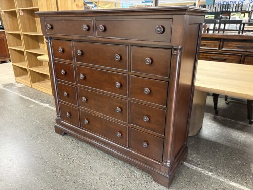 SAMSON INTERNATIONAL Dark Cherry Classic American 14-Drawer Tall Dresser