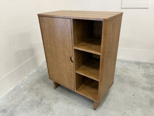 NEW! ARTICLE Otto Scandinavian Style 30" Smoked Oak Finished Accent Cabinet