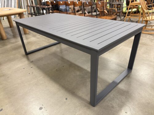 NEW! ARTICLE Ofer Modern Dark Grey Powder-Coated Aluminium Extendable Outdoor Dining Table