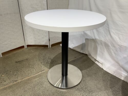 Round Black & Chrome Base Table