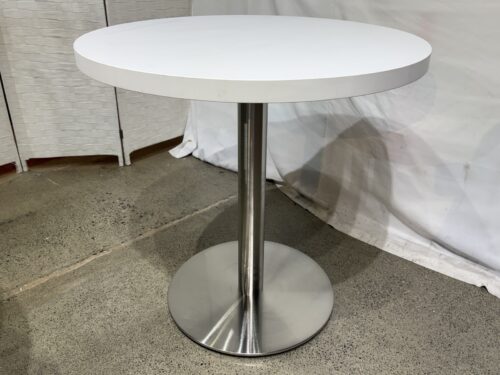 Round Double Chrome Base Table