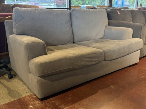 Deep Thick-Cushion Grey Loveseat