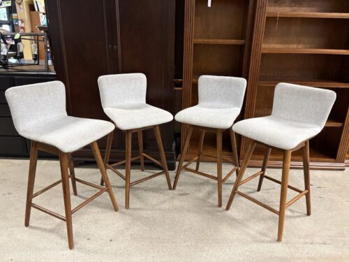 ARTICLE Sede Pebble Grey Swivel Counter Stool (Set of 4)