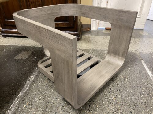 RESTORATION HARDWARE Desona Toak Swivel Lounge Chair in Aged Teak