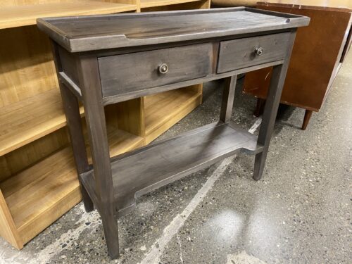 Greywashed 2-Drawer Wooden Console Table