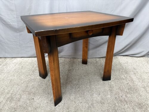 Honey Brown Made in Canada Asian Inspired Single Drawer End Table