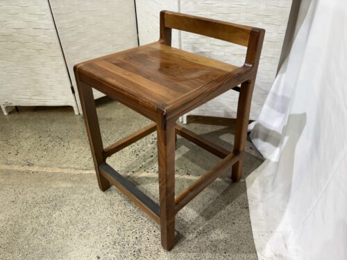 Made in USA Modern Solid Wood Counter Stool with Low Back