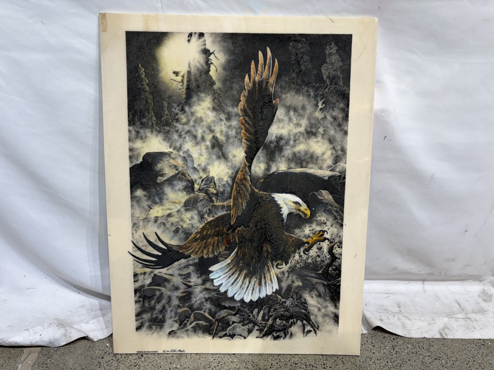 Vintage “Timberline Bald Eagle” Etching by Bill O’Neill 1982