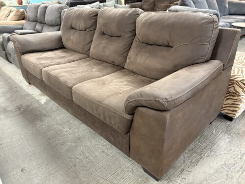 ASHLEY Maderla Chocolate Fabric 3-Seat Sofa