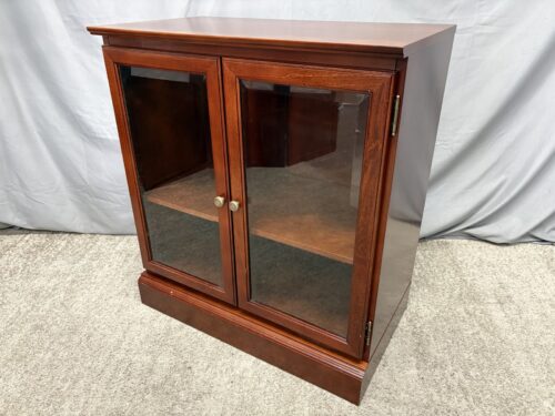 BOMBAY CO. Mahogany Glass Door Low Cabinet
