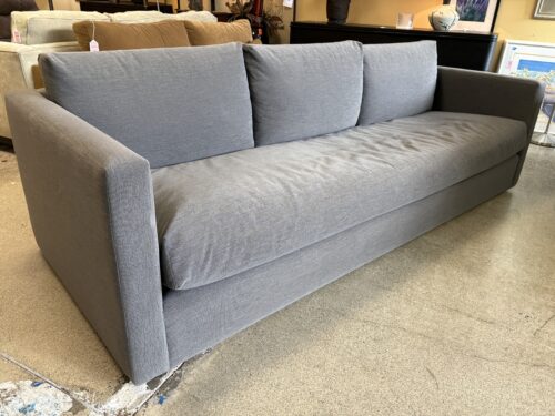 Dark Grey Track Arm Feather Filled 3-Seat Sofa