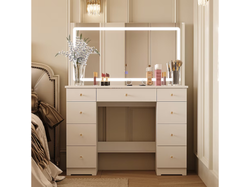 NEW! FUFU&GAGA 43.3-in White Makeup Vanity