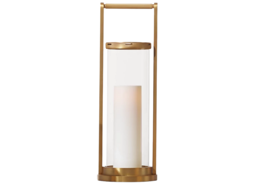 RESTORATION HARDWARE Brass Coated 12.5" Lambeth Lantern