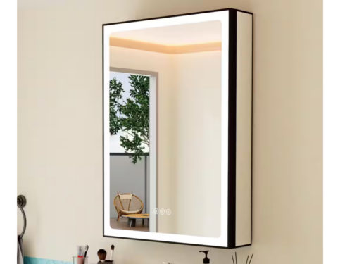 NEW! HBEZON Grand 24 in. W x 30 in. H Dimmable Anti-Fog Medicine Cabinet