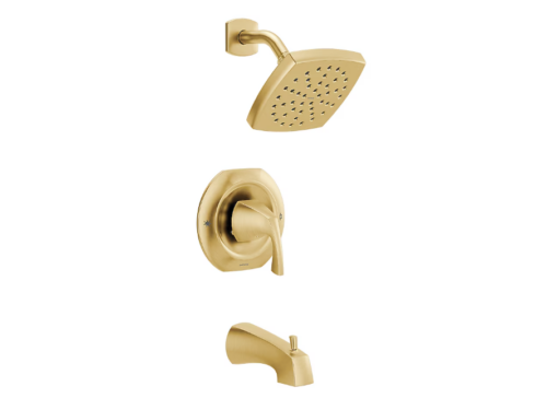 NEW! MOEN Lindor Brushed Gold 1-Handle 6" Square Faucet Model # 82504BG