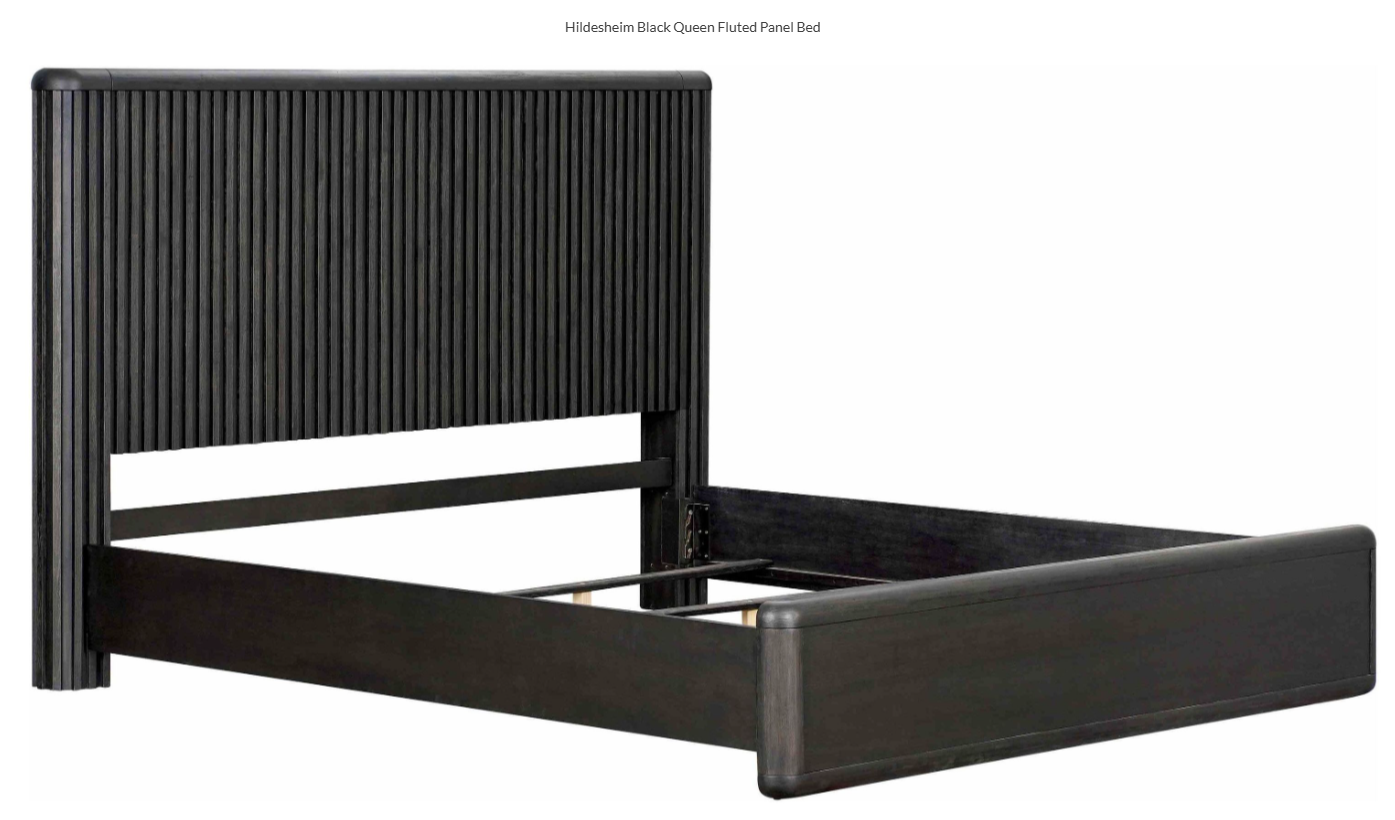 NEW! FURNITURE OF AMERICA Hildesheim Eastbrook Queen Fluted Panel Bedframe