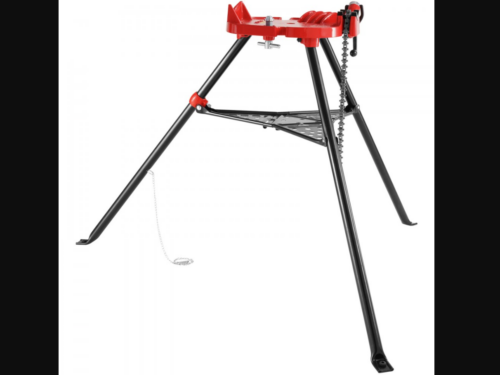 NEW! VEVOR Foldable Tripod Pipe Stand w/ Tool Tray Model # JR-1101