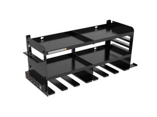 NEW! PERMASTEEL Heavy Duty Hanging Black Metal Power Tool Organizer