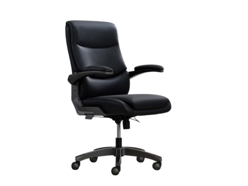 LA-Z-BOY Black Leather Manager's Office Chair with Comfort Core Plus