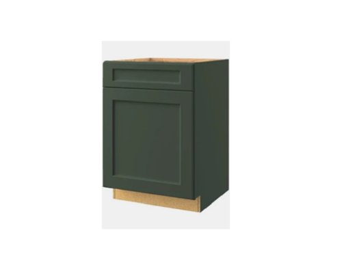 ALLEN + ROTH Galway 24" Sage Painted Base Fully Assembled Cabinet Flat Panel Shaker
