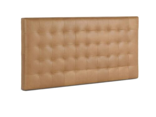 NEW! ARTICLE Sven King Tufted Leather Headboard in Charme Tan