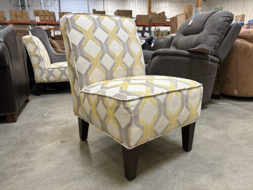 HANDY LIVING Geometric Pattern Armless Accent Chair