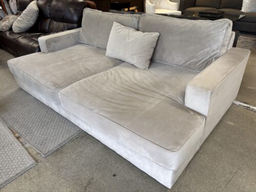 Light Grey Double Chaise Deep Seat Lounger Sofa