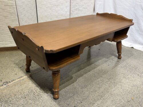 Vintage Early American Double Cubby Coffee Table