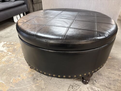 INSPIRED BY BASSETT Augusta Black Storage Ottoman
