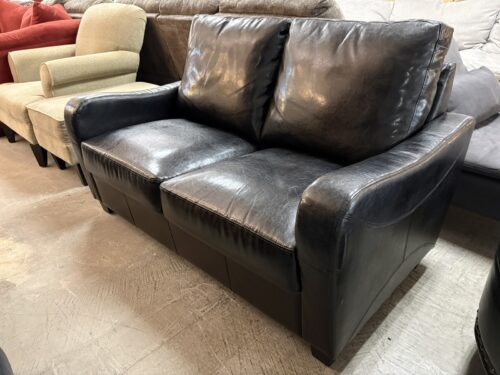 Black 2-Cushion Loveseat