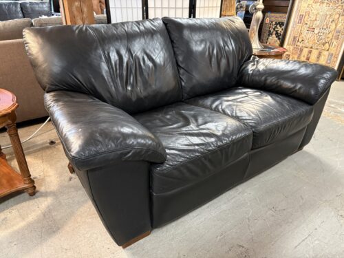 IKEA Vreta Black Wide Arm Loveseat
