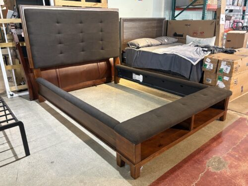 ASHLEY Queen Ralene Upholstered Bedframe w/ Storage Footboard