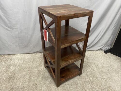 Rustic Modern Made in India Acacia Wood 4-Tier Etagere
