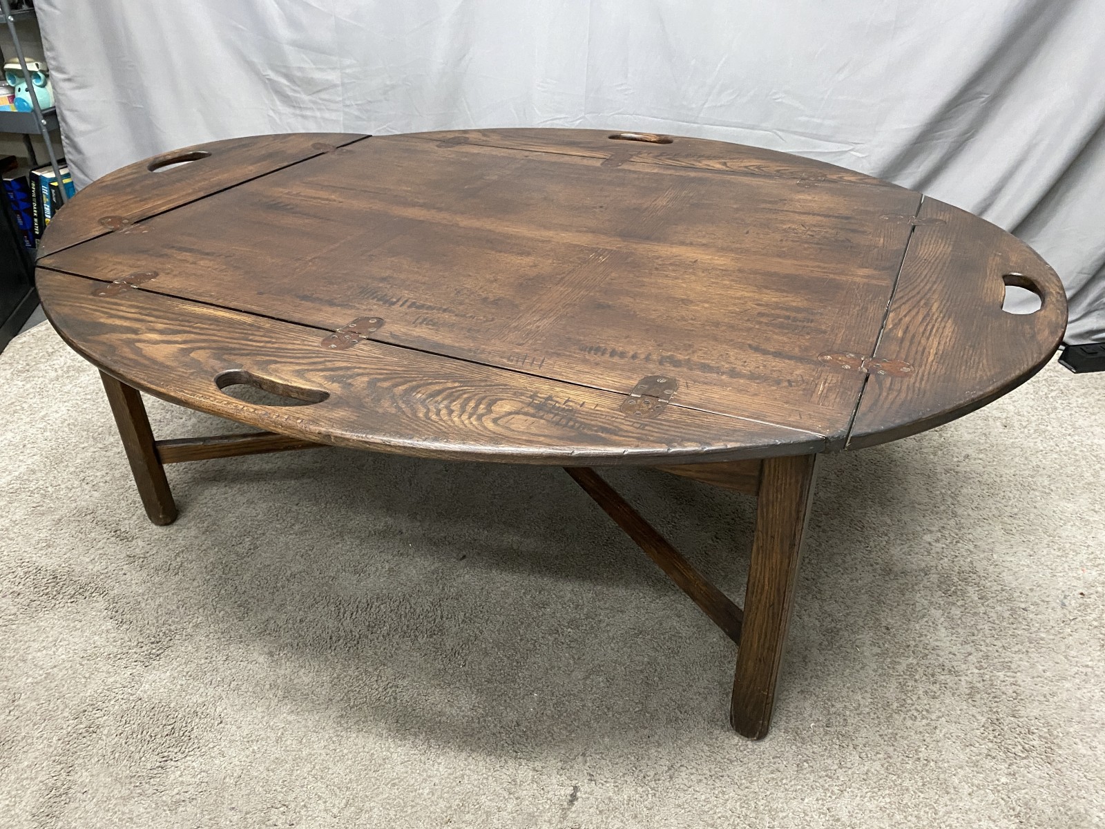 PINE SHOP Vintage Solid Wood Butler’s Tray Coffee Table