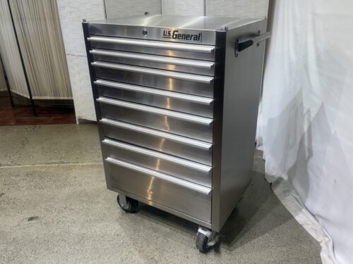 US GENERAL 8-Drawer Rolling Tool Cabinet - Stainless Steel