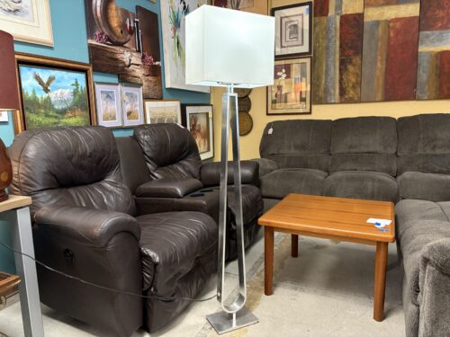 IKEA Modern Chrome Dimmable Klabb Floor Lamp